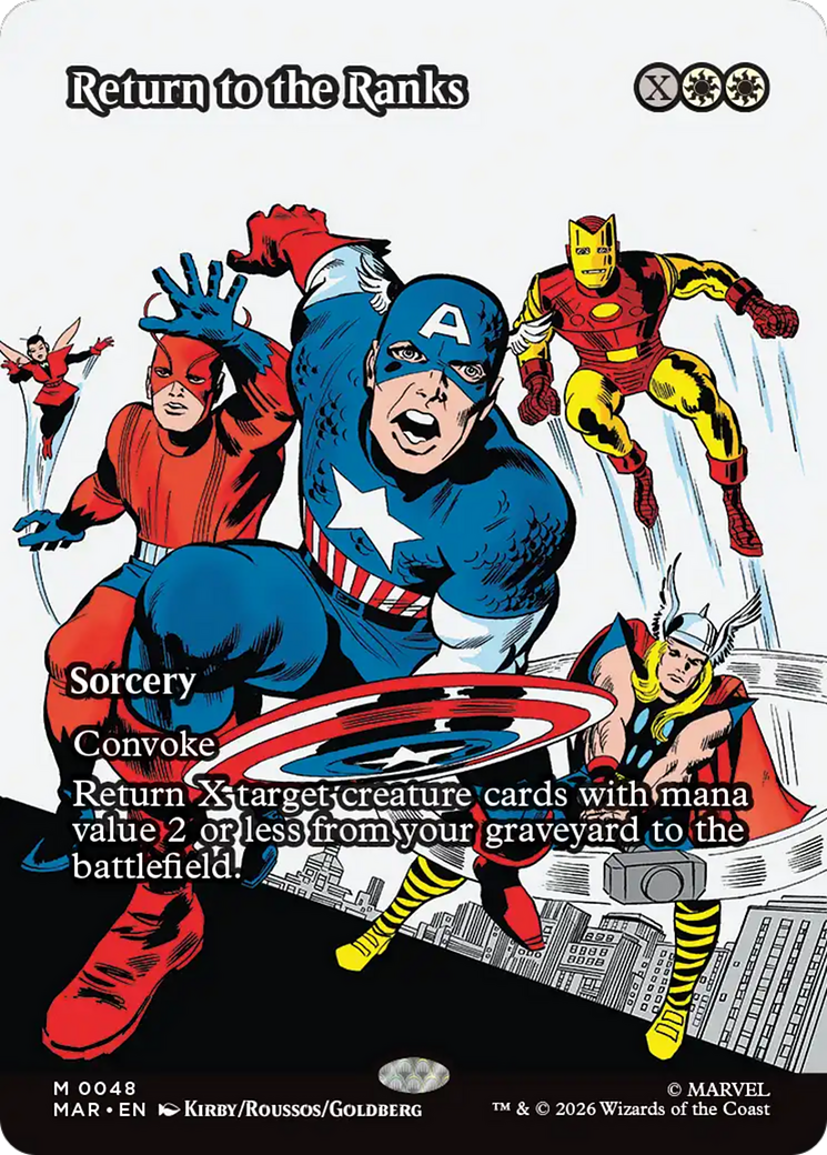 Return to the Ranks (Borderless) [Marvel Universe: Eternal-Legal] | Exor Games Truro