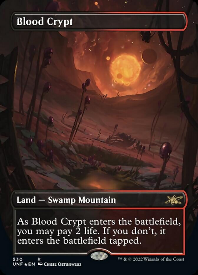 Blood Crypt (Borderless) (Galaxy Foil) [Unfinity] | Exor Games Truro