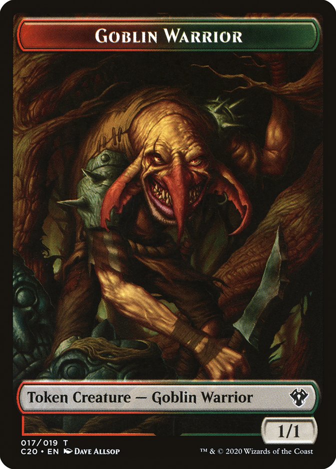 Drake // Goblin Warrior Double-Sided Token [Commander 2020 Tokens] | Exor Games Truro