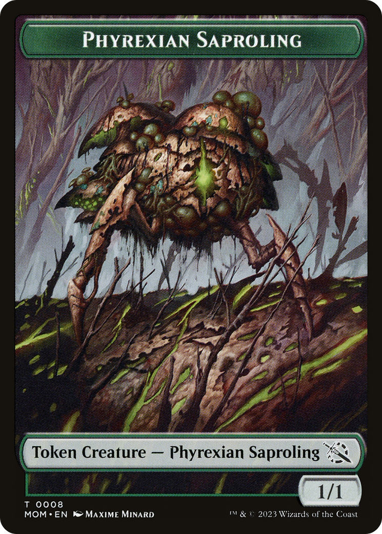 Treasure (20) // Phyrexian Saproling Double-Sided Token [March of the Machine Tokens] | Exor Games Truro