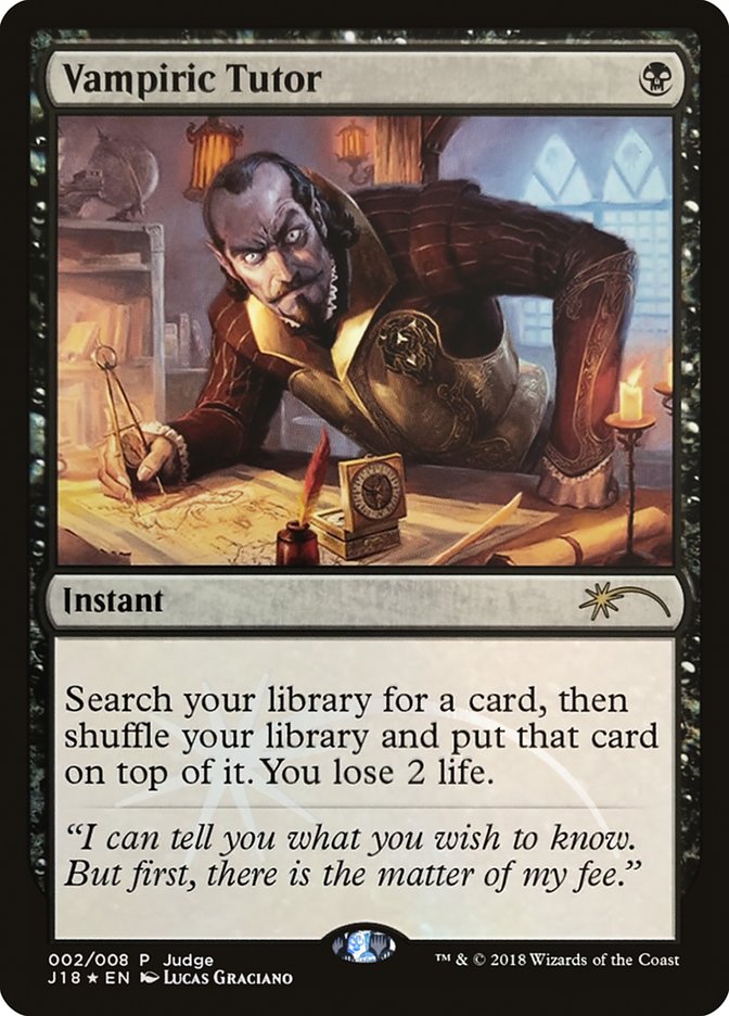 Vampiric Tutor [Judge Gift Cards 2018] | Exor Games Truro