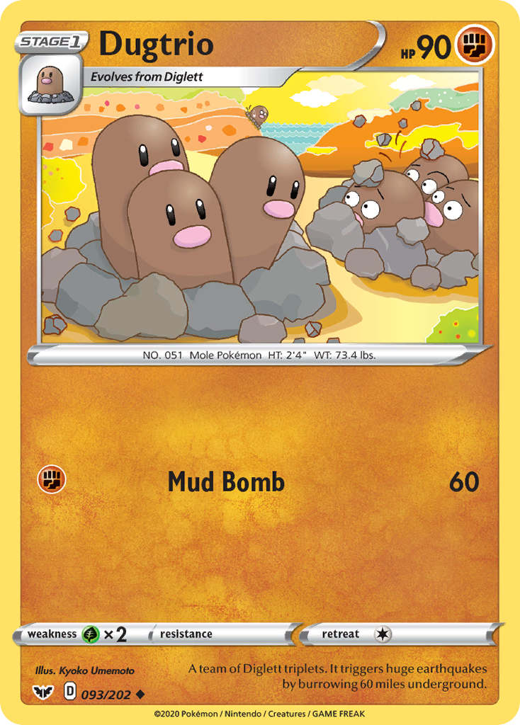 Dugtrio (093/202) [Sword & Shield: Base Set] | Exor Games Truro