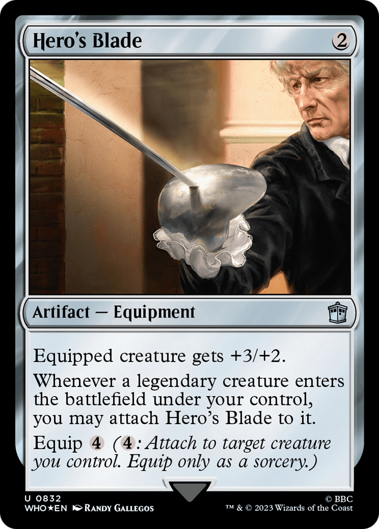 Hero's Blade (Surge Foil) [Doctor Who] | Exor Games Truro