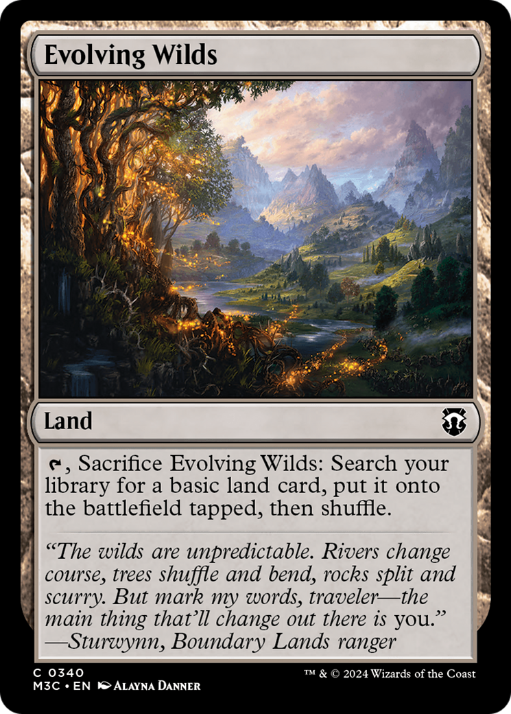Evolving Wilds (Ripple Foil) [Modern Horizons 3 Commander] | Exor Games Truro