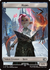 Bird // Hero (0005) Double Sided Token [FINAL FANTASY Commander Tokens] | Exor Games Truro