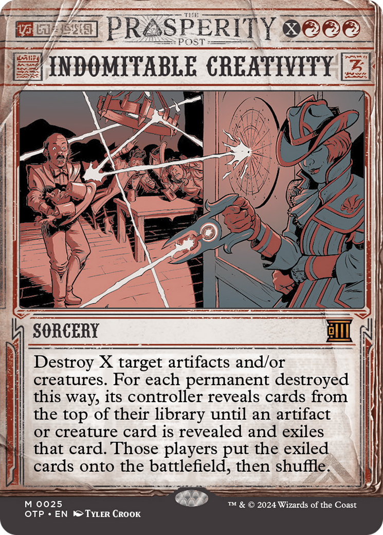 Indomitable Creativity [Outlaws of Thunder Junction: Breaking News] | Exor Games Truro