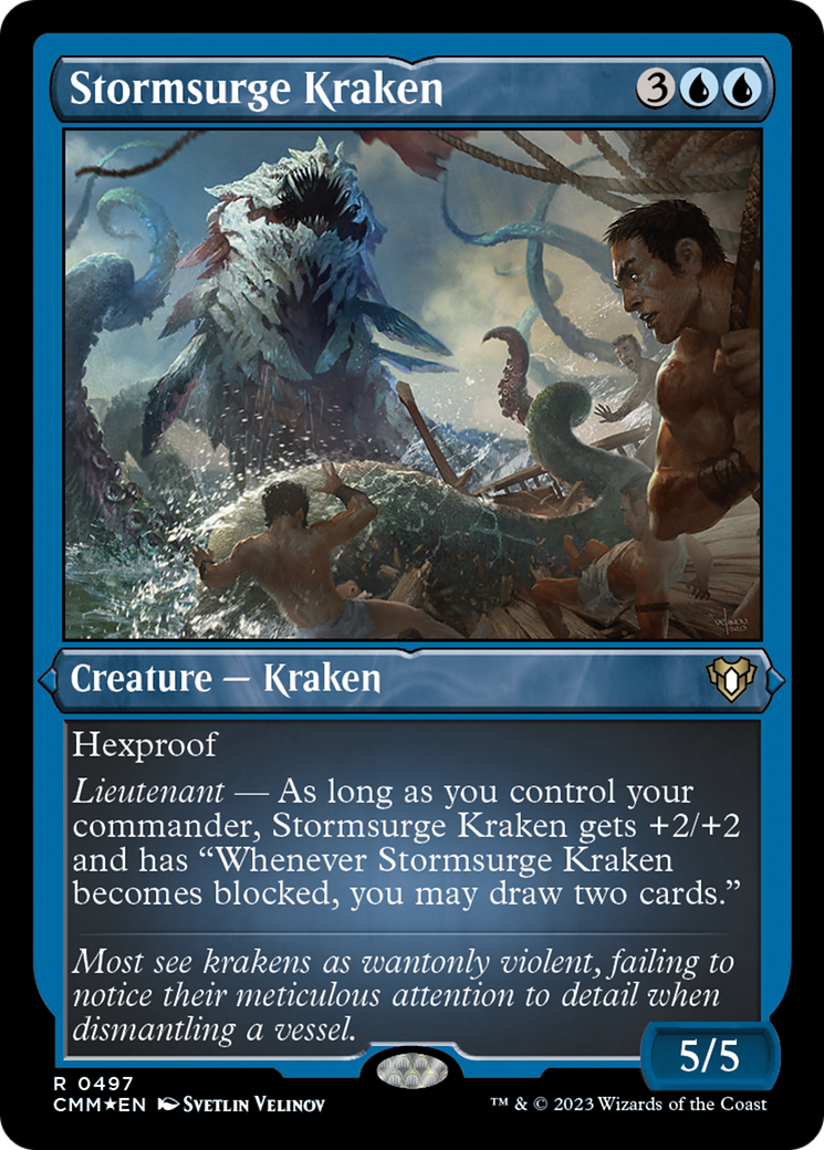 Stormsurge Kraken (Foil Etched) [Commander Masters] | Exor Games Truro