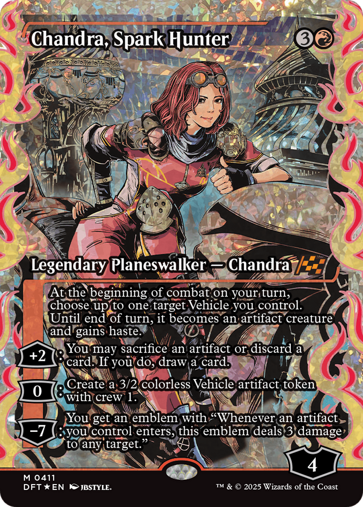 Chandra, Spark Hunter (Showcase) (Fracture Foil) [Aetherdrift] | Exor Games Truro