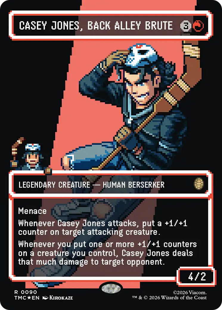 Casey Jones, Back Alley Brute (Borderless) (Surge Foil) [Teenage Mutant Ninja Turtles Commander] | Exor Games Truro