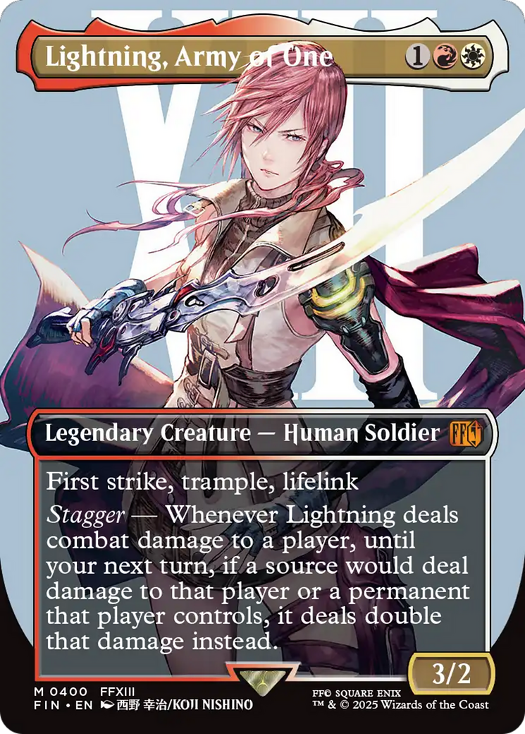 Lightning, Army of One (Borderless) (0400) [FINAL FANTASY] | Exor Games Truro