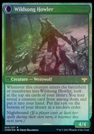 Howlpack Piper // Wildsong Howler [Innistrad: Crimson Vow Prerelease Promos] | Exor Games Truro