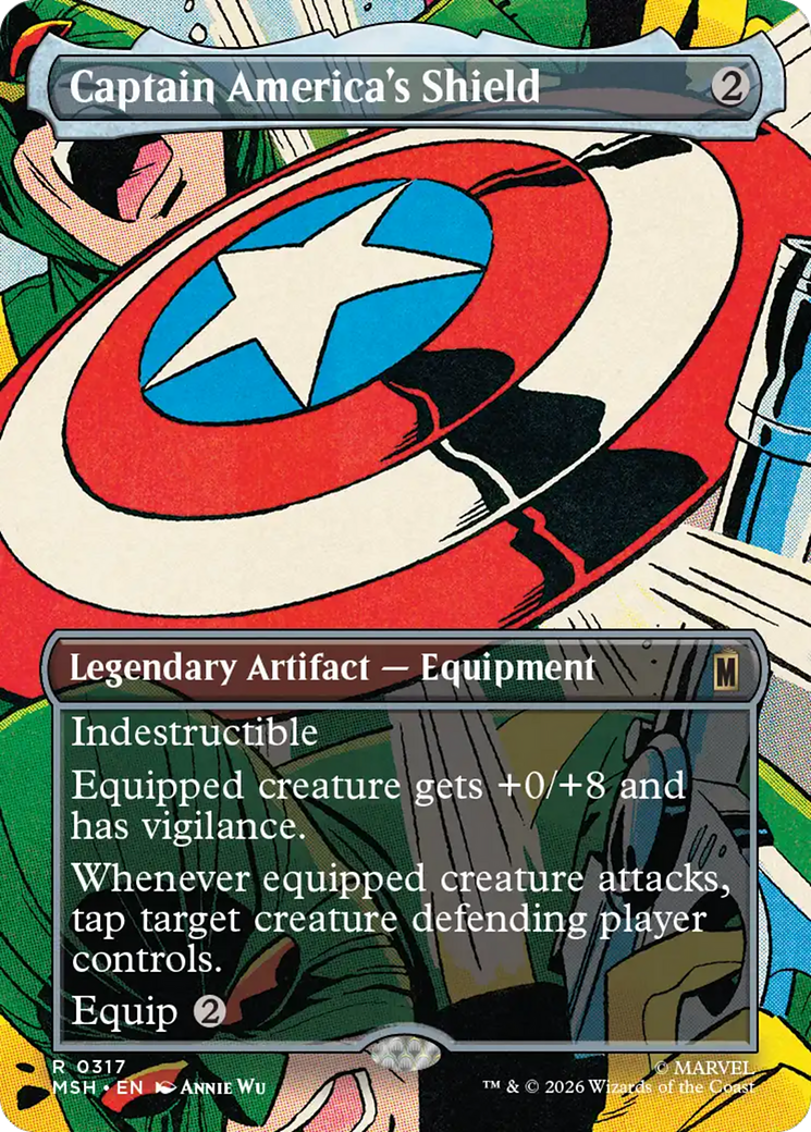 Captain America's Shield (Borderless) (0317) [Marvel Super Heroes] | Exor Games Truro