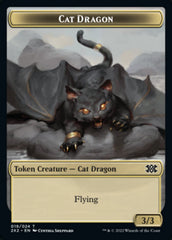 Cat Dragon // Soldier Double-Sided Token [Double Masters 2022 Tokens] | Exor Games Truro