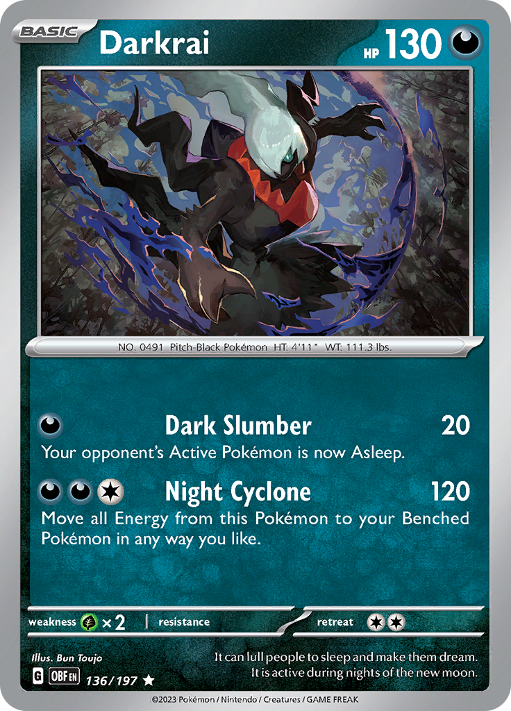 Darkrai (136/197) [Scarlet & Violet: Obsidian Flames] | Exor Games Truro