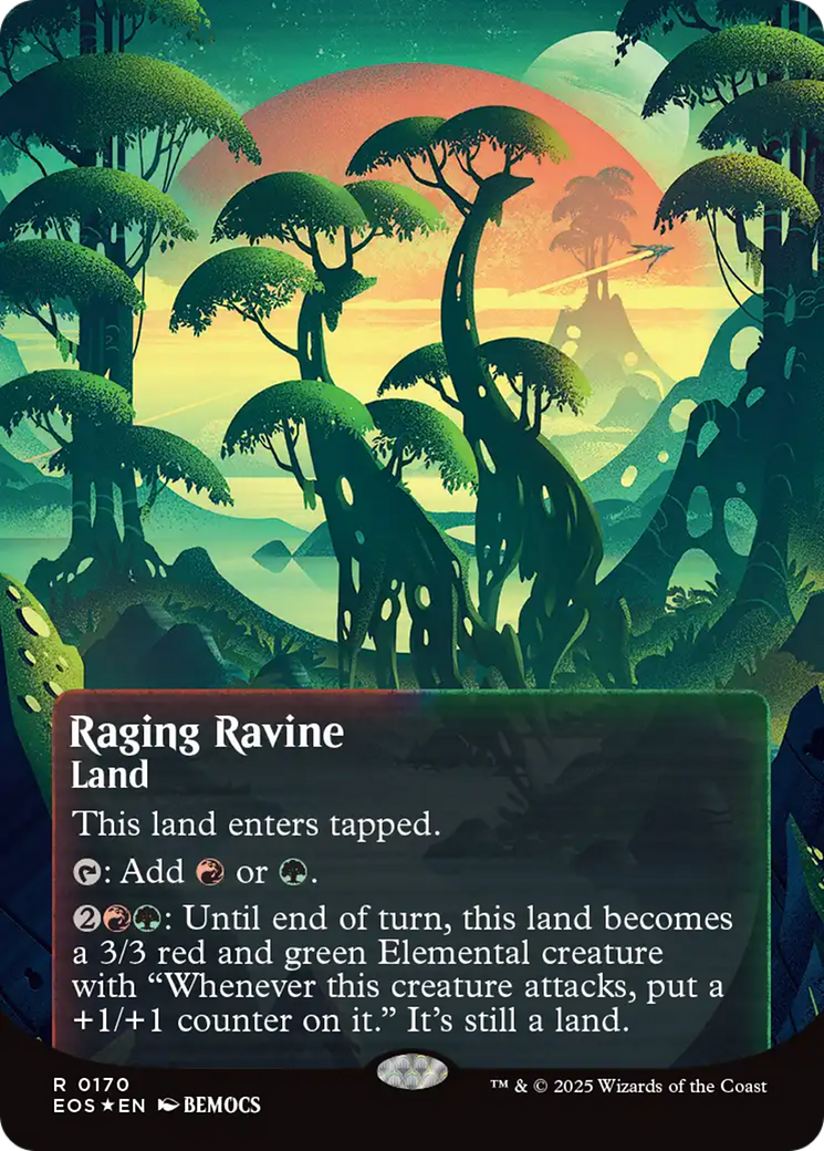 Raging Ravine (0170) (Borderless) (Galaxy Foil) [Edge of Eternities: Stellar Sights] | Exor Games Truro