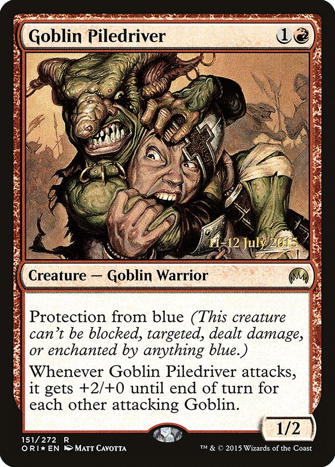 Goblin Piledriver [Magic Origins Prerelease Promos] | Exor Games Truro