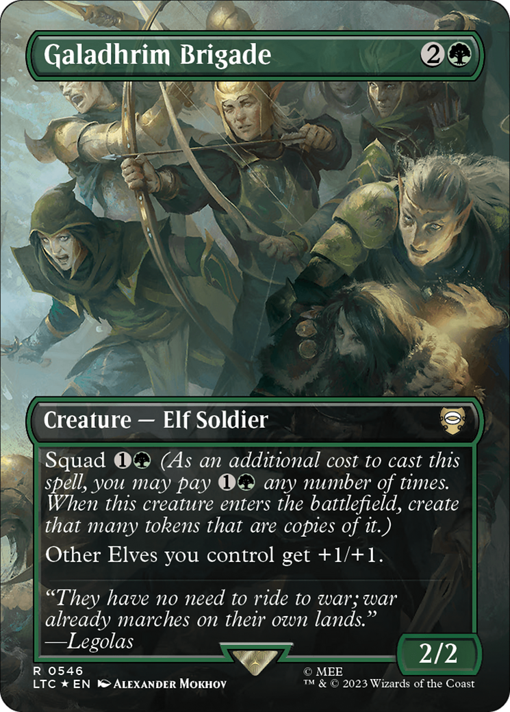 Galadhrim Brigade (Borderless) (Surge Foil) [The Lord of the Rings: Tales of Middle-Earth Commander] | Exor Games Truro