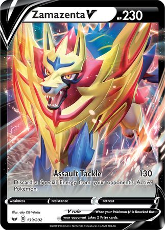 Zamazenta V (139/202) (Jumbo Card) [Sword & Shield: Base Set] | Exor Games Truro