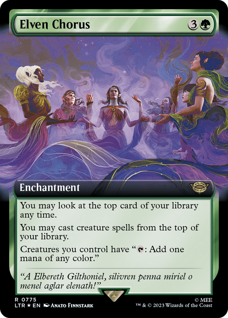 Elven Chorus (Extended Art) (Surge Foil) [The Lord of the Rings: Tales of Middle-Earth] | Exor Games Truro