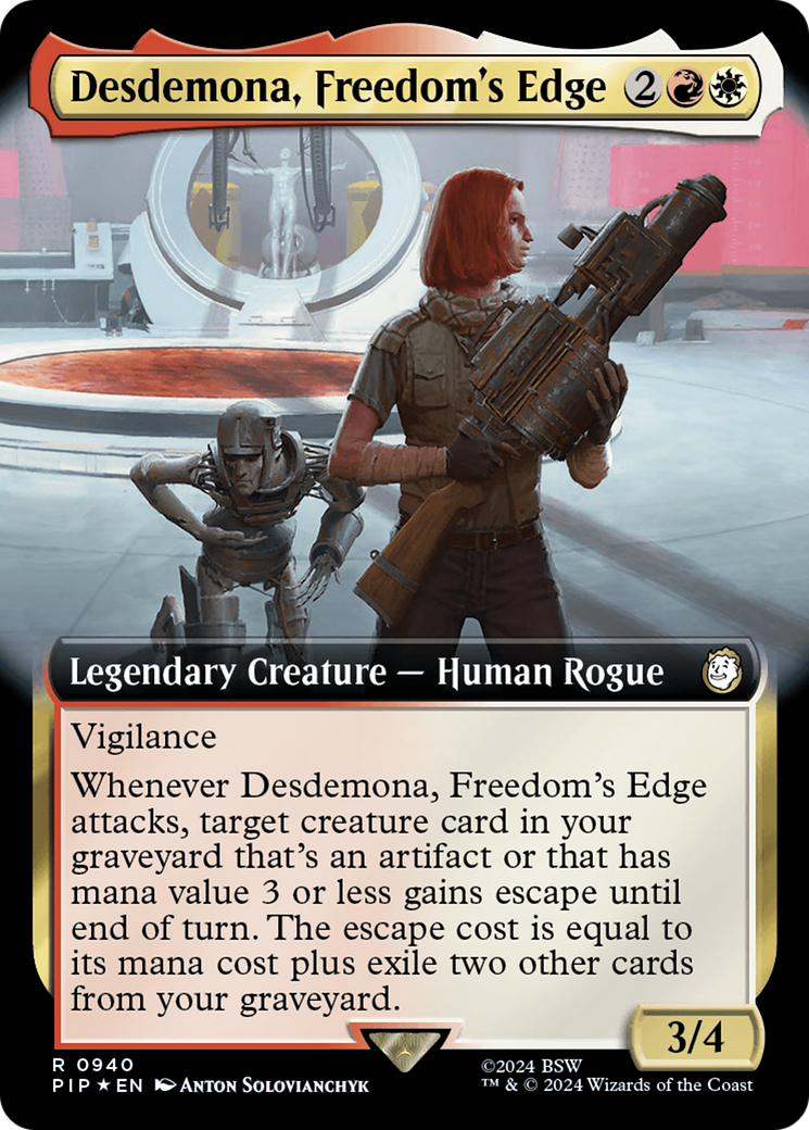 Desdemona, Freedom's Edge (Extended Art) (Surge Foil) [Fallout] | Exor Games Truro