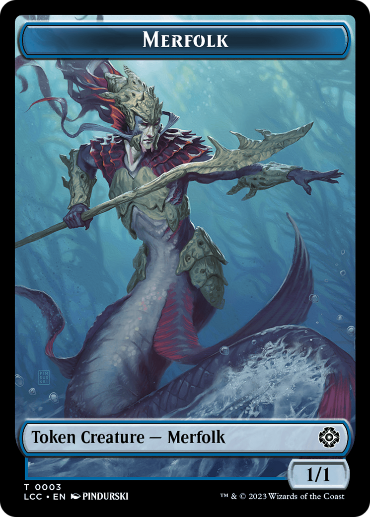 Bird // Merfolk (0003) Double-Sided Token [The Lost Caverns of Ixalan Commander Tokens] | Exor Games Truro