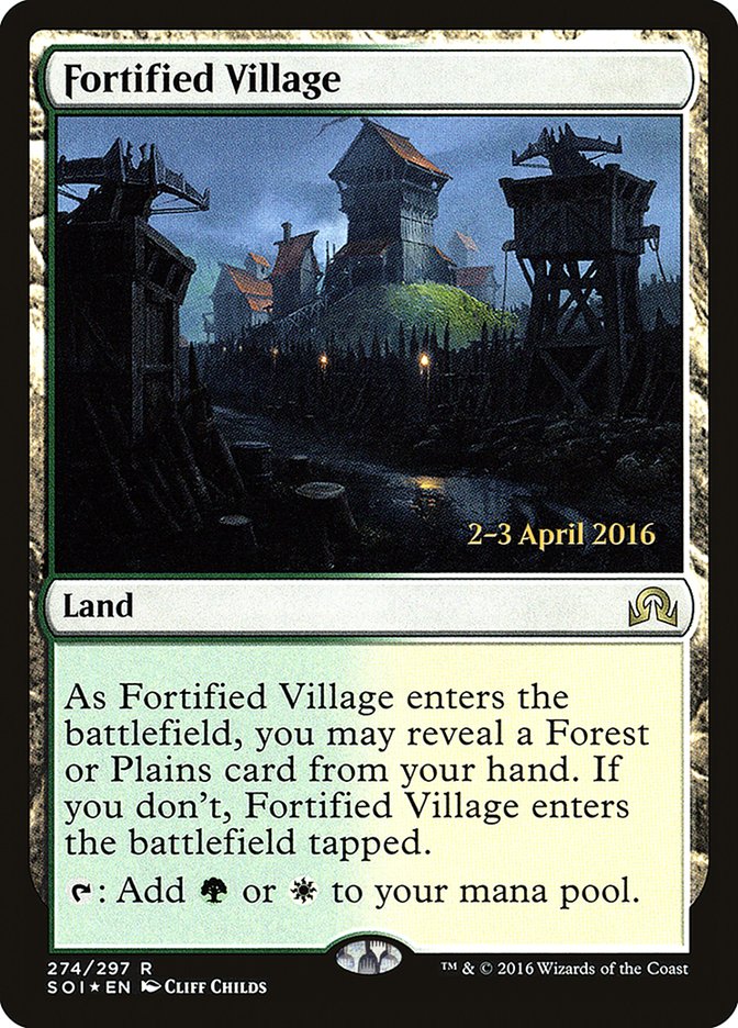 Fortified Village [Shadows over Innistrad Prerelease Promos] | Exor Games Truro