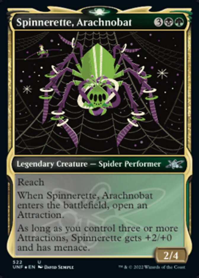 Spinnerette, Arachnobat (Showcase) (Galaxy Foil) [Unfinity] | Exor Games Truro