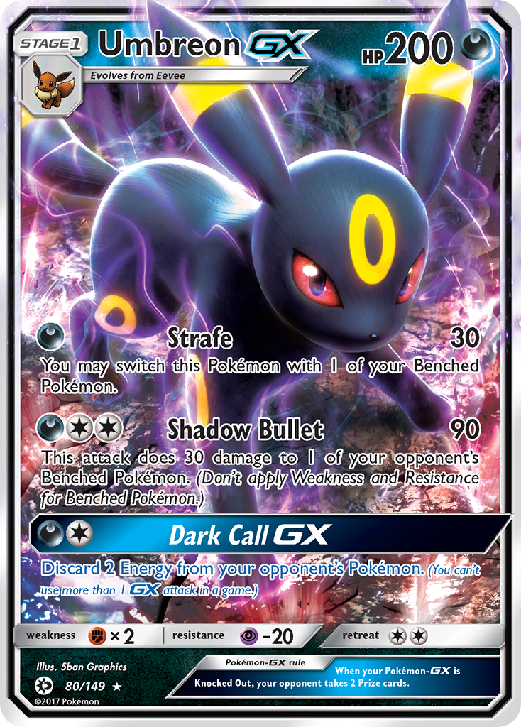 Umbreon GX (80/149) [Sun & Moon: Base Set] | Exor Games Truro