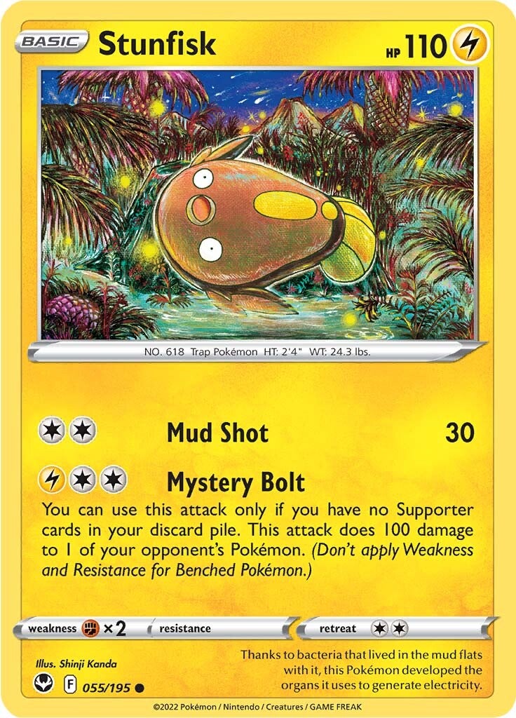 Stunfisk (055/195) [Sword & Shield: Silver Tempest] | Exor Games Truro