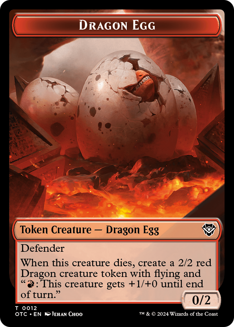 Dragon Egg // Dragon Double-Sided Token [Outlaws of Thunder Junction Commander Tokens] | Exor Games Truro