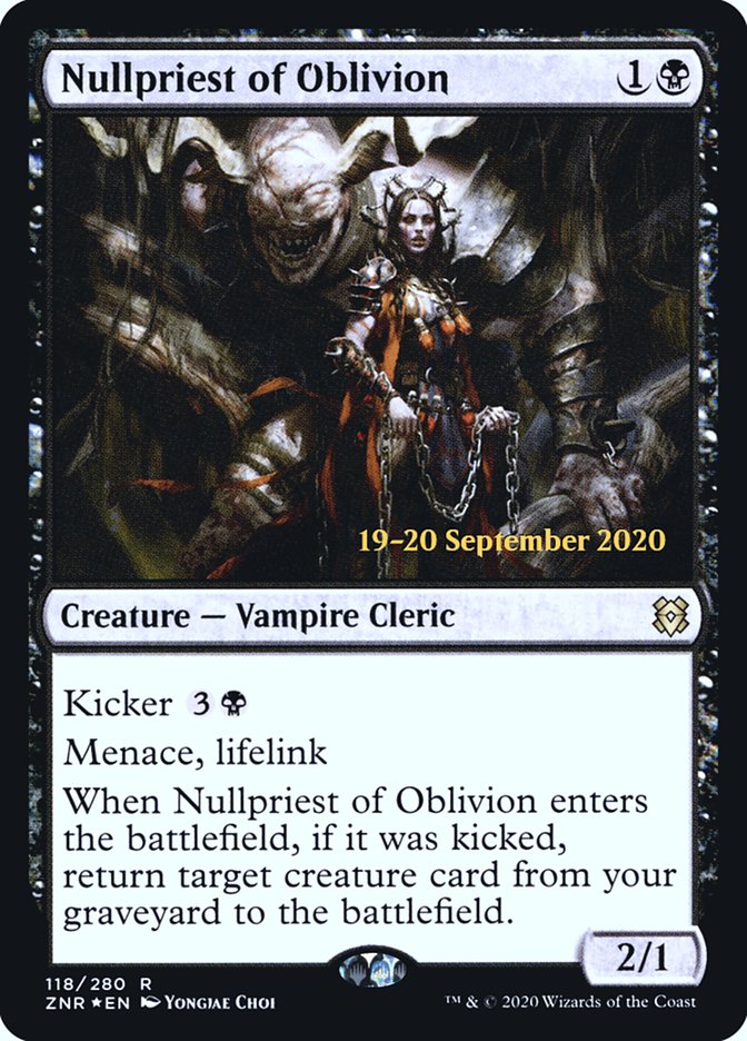 Nullpriest of Oblivion [Zendikar Rising Prerelease Promos] | Exor Games Truro