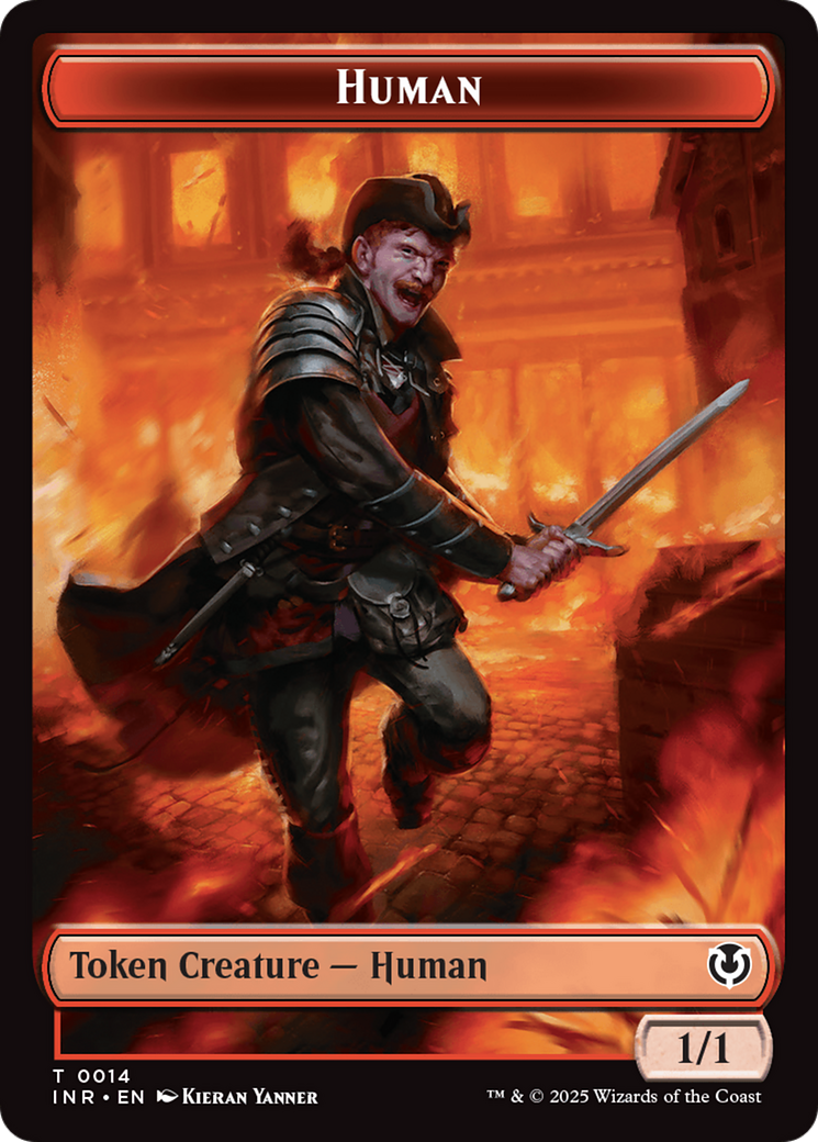 Human (0014) // Emblem - Chandra, Dressed to Kill Double-Sided Token [Innistrad Remastered Tokens] | Exor Games Truro