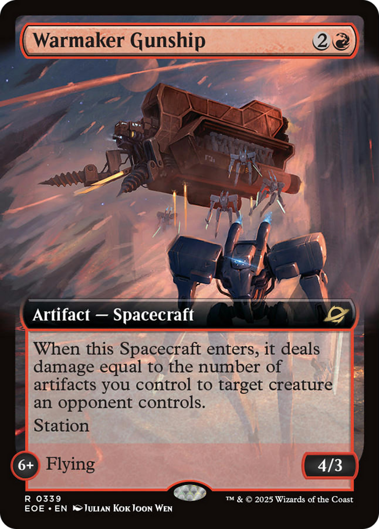 Warmaker Gunship (Extended Art) [Edge of Eternities] | Exor Games Truro