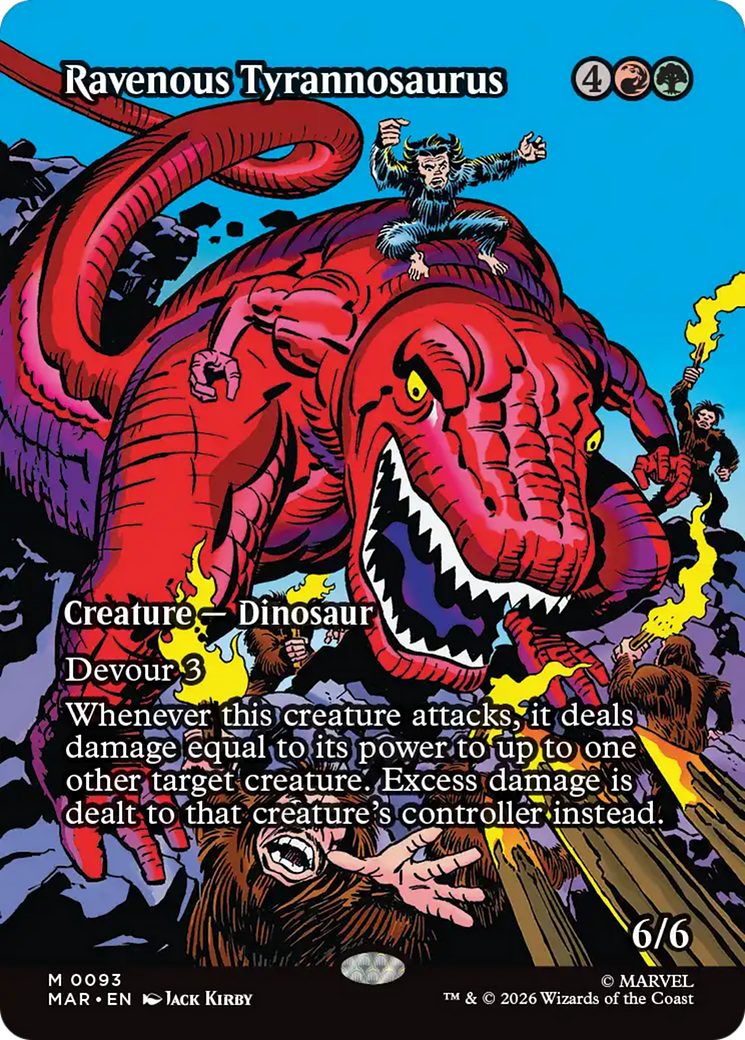 Ravenous Tyrannosaurus (Borderless) [Marvel Universe: Eternal-Legal] | Exor Games Truro
