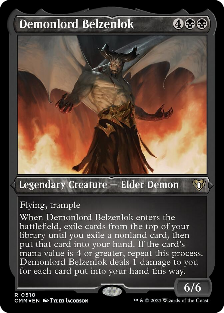 Demonlord Belzenlok (Foil Etched) [Commander Masters] | Exor Games Truro