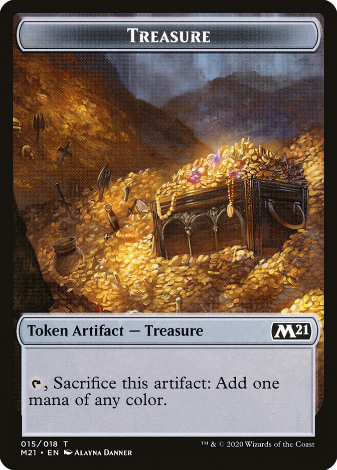 Beast // Treasure Double-Sided Token [Core Set 2021 Tokens] | Exor Games Truro