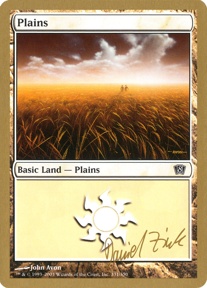 Plains (dz331) (Daniel Zink) [World Championship Decks 2003] | Exor Games Truro