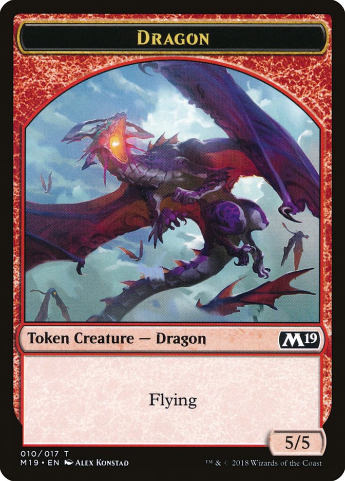 Dragon Token (010/017) [Core Set 2019 Tokens] | Exor Games Truro