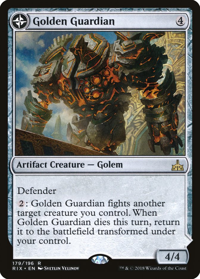 Golden Guardian // Gold-Forge Garrison [Rivals of Ixalan] | Exor Games Truro