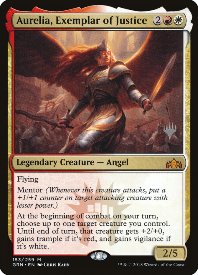 Aurelia, Exemplar of Justice (Promo Pack) [Guilds of Ravnica Promos] | Exor Games Truro