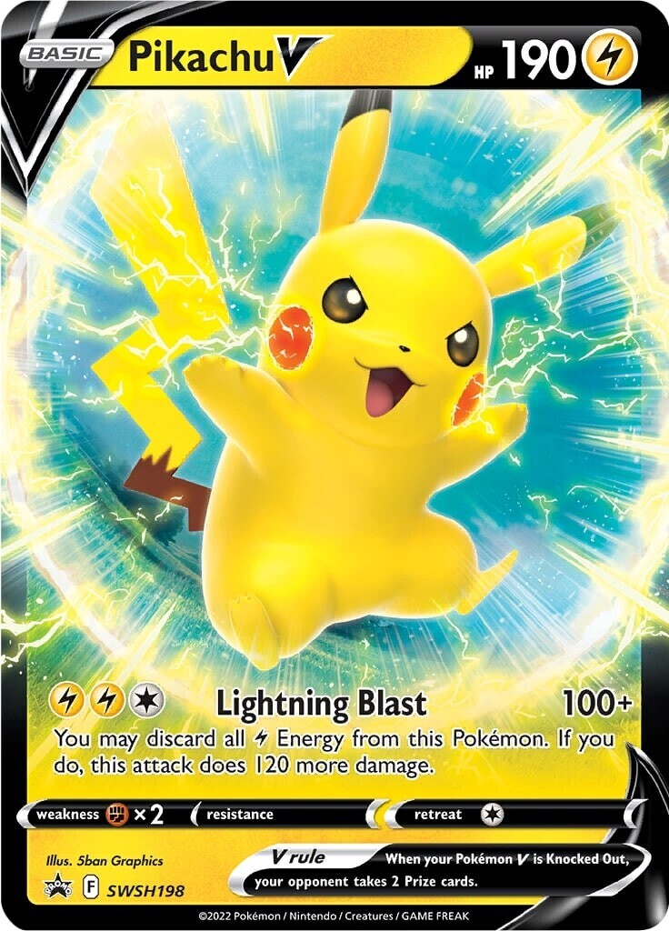 Pikachu V (SWSH198) (Jumbo Card) [Sword & Shield: Black Star Promos] | Exor Games Truro