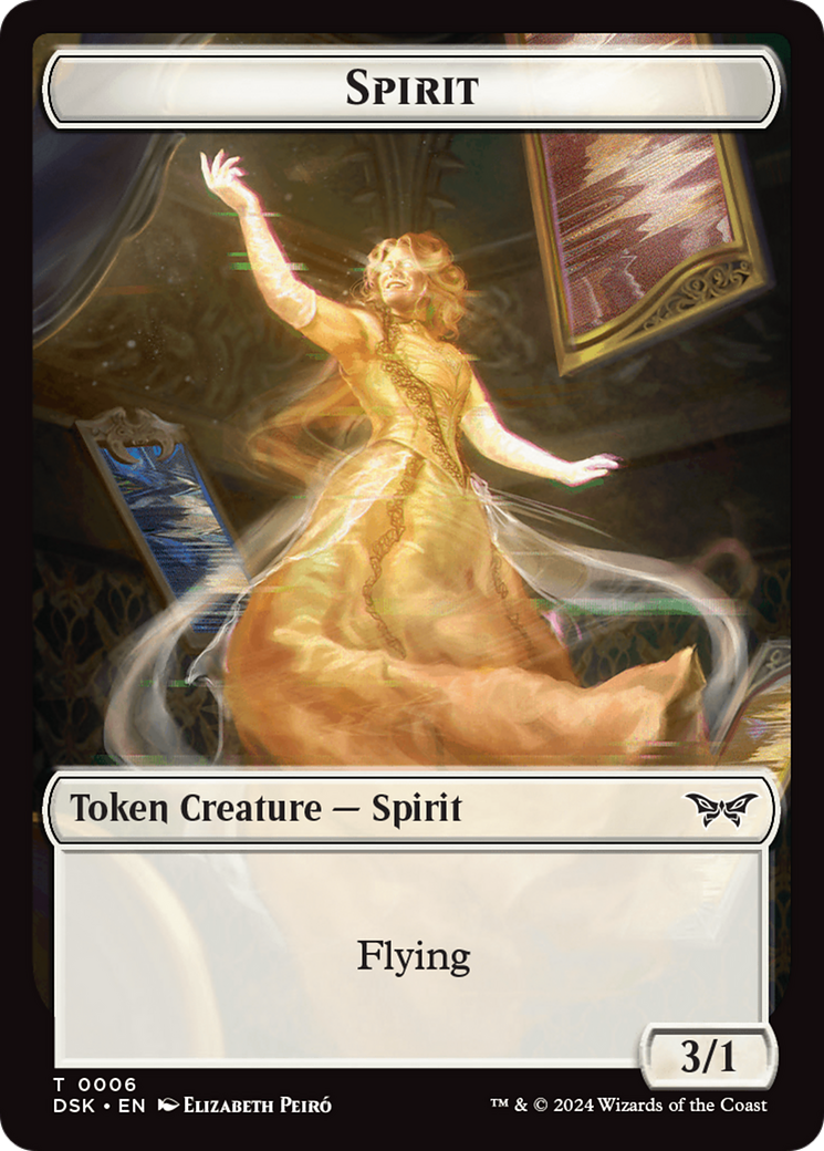 Spirit (0006) // Treasure Double-Sided Token [Duskmourn: House of Horror Tokens] | Exor Games Truro