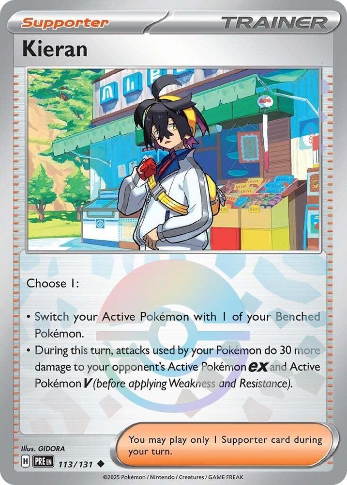 Kieran (113/131) (Poke Ball Pattern) [Scarlet & Violet: Prismatic Evolutions] | Exor Games Truro