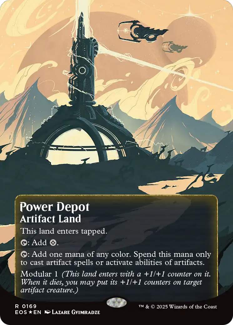 Power Depot (0169) (Borderless) (Galaxy Foil) [Edge of Eternities: Stellar Sights] | Exor Games Truro