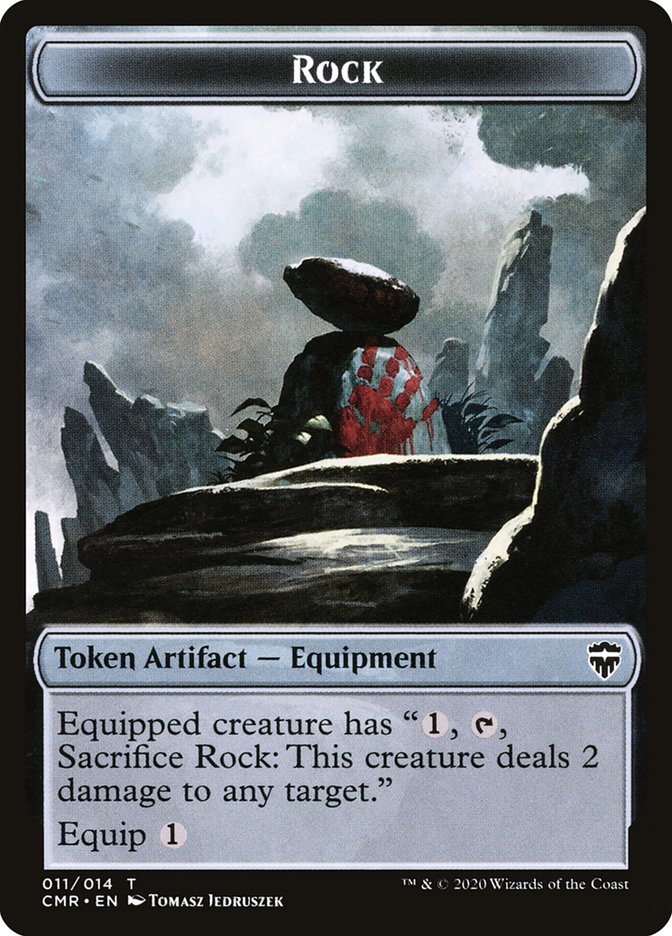 Rock // Soldier Double-Sided Token [Commander Legends Tokens] | Exor Games Truro