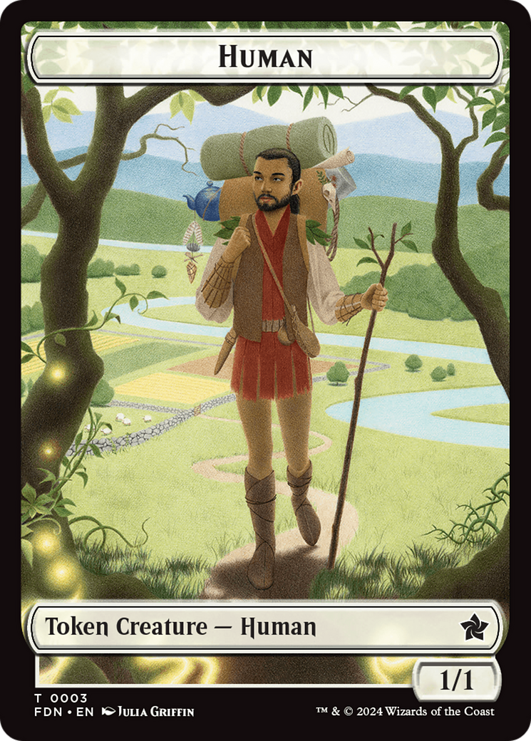 Copy // Human Double-Sided Token [Foundations Tokens] | Exor Games Truro