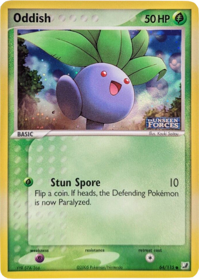 Oddish (64/115) (Stamped) [EX: Unseen Forces] | Exor Games Truro