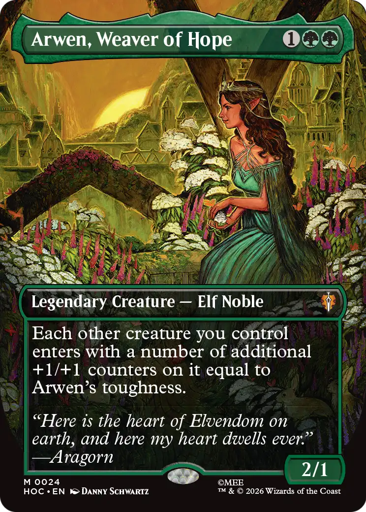Arwen, Weaver of Hope (Borderless) [The Hobbit: Eternal-Legal] | Exor Games Truro