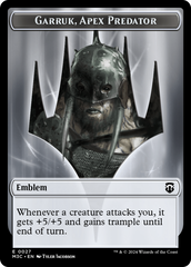 Garruk, Apex Predator Emblem // Saproling Double-Sided Token [Modern Horizons 3 Commander Tokens] | Exor Games Truro