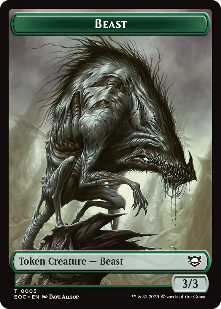 Insect // Beast (0005) Double-Sided Token [Edge of Eternities Commander Tokens] | Exor Games Truro